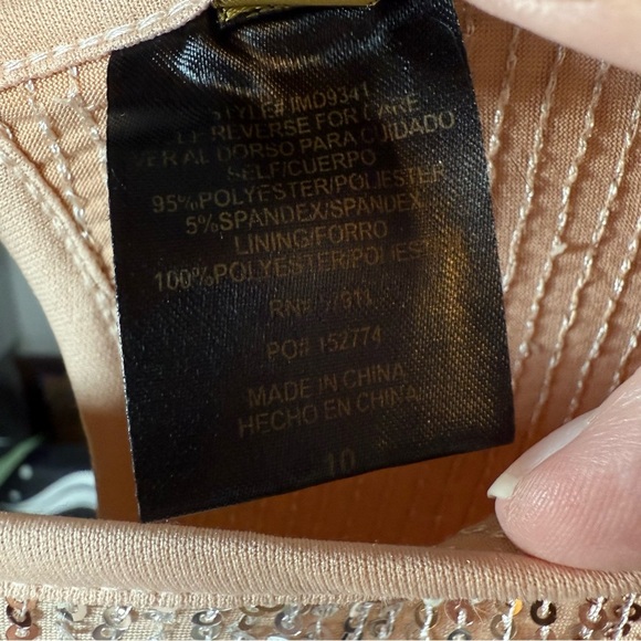 Elegant Sequin Mini Dress in Gold - Picture 12 of 12